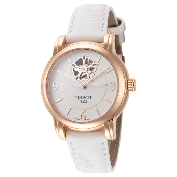 Tissot T0502073701704 White Mother of Pearl Dial Leather Strap Watch For Women