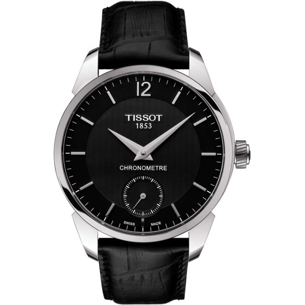 Tissot T0704061605700 Black Dial Leather Strap Automatic Simple Watch For Men