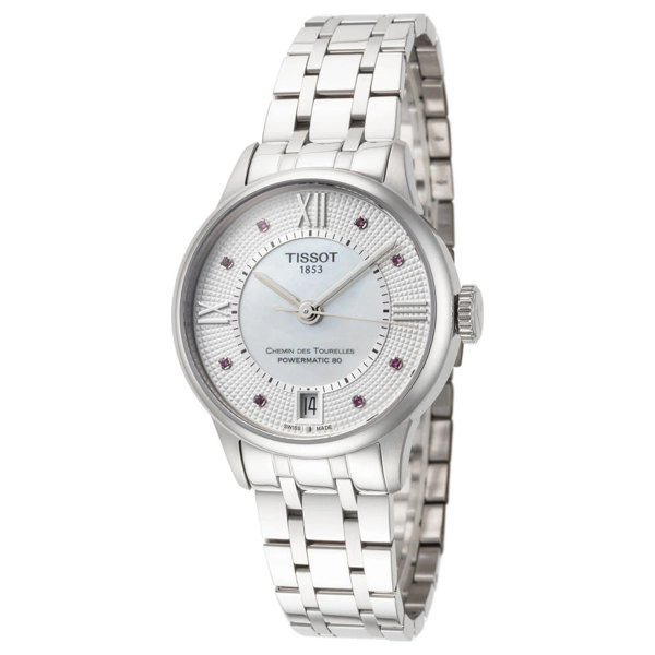 Tissot T0992071111300 White Mother Of Pearl Dial Stainless Steel Strap Watch For Men