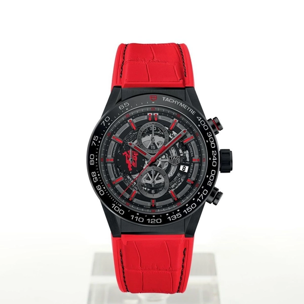 TAG Heuer CAR2A1J.FC6416 Men's Red Leather, Rubber Watches