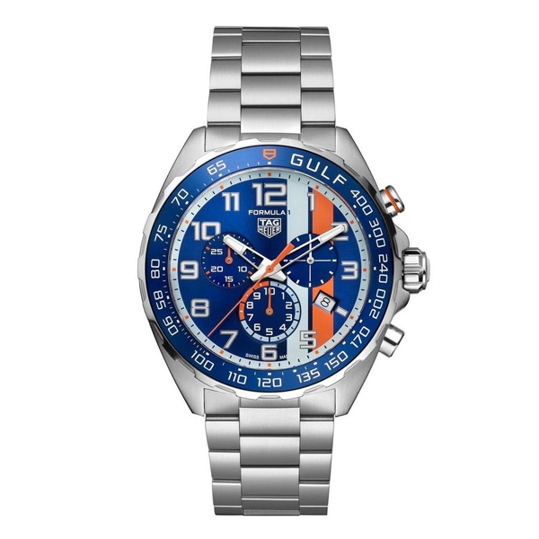 TAG Heuer Formula 1 Chronograph X Gulf CAZ101AT.BA0842 Silver Stainless Steel Watches For Men