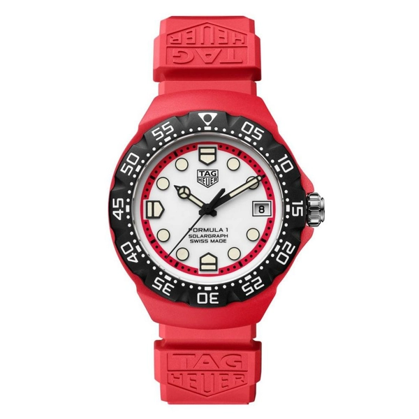 TAG Heuer Formula 1 Solargraph WBY1161.FT8086 Red Rubber Watches For Men