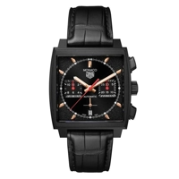 TAG Heuer Monaco CBL2180.FC6497 Black Leather ..