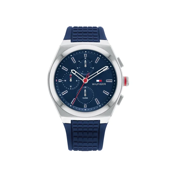 Tommy Hilfiger 1791899 Blue Silicone Quartz Watches for Men