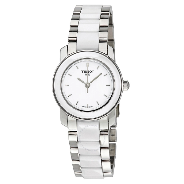 Tissot T0642102201100 White Dial Stainless Steel Watch For Women