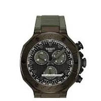 Tissot T141.417.37.061.02 Green Silicone  Watc..