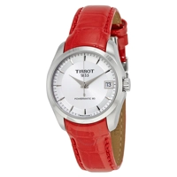 Tissot T0352071603101 Silver Dial Leather Stra..