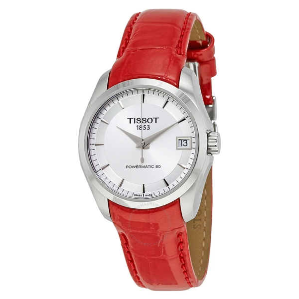 Tissot T0352071603101 Silver Dial Leather Strap Watch For Women