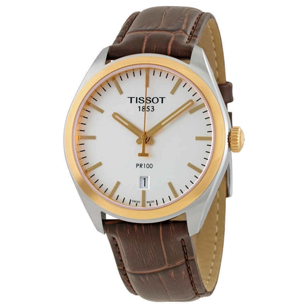 Tissot T1014102603100 Silver Dial Leather Strap Watch For Men