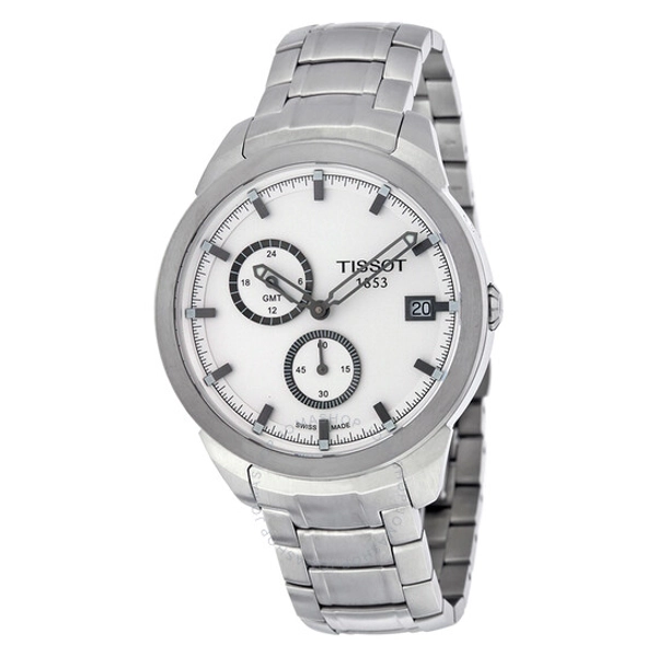 Tissot T0694394403100 White Dial Titanium Strap Watch For Men