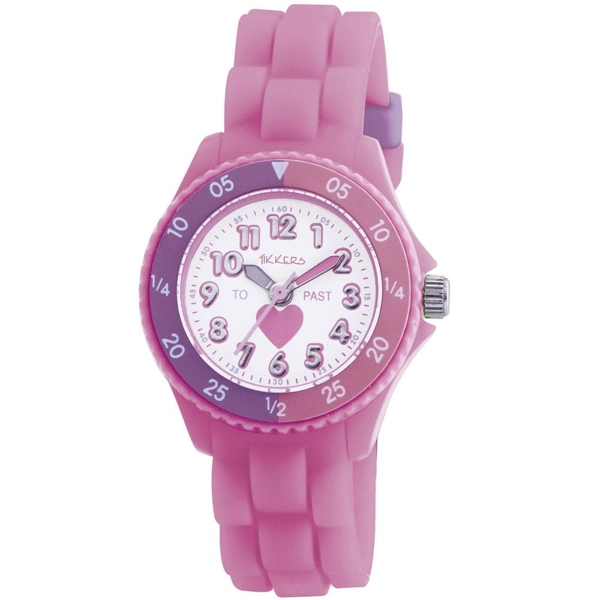 TikkersTK0003 White Dial Rubber Strap Unisex Watch for Children