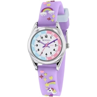Tikkers TK0145 White Dial Silicone Strap Girls..