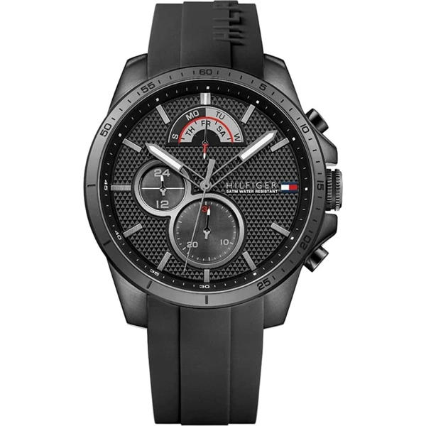 Tommy Hilfiger 1791352 Black Silicone Watches For Men