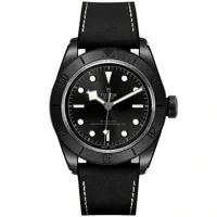 TUDOR BLACK BAY m79210cnu-0001 Black Leather W..
