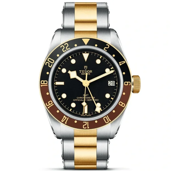 TUDOR BLACK BAY GMT m79833mn-0001 Silver & Gold Stainless Steel Watches For Men