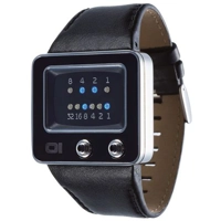 The One Watches TV102B1 Mens TV Black Leather ..
