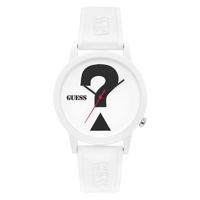 Guess V1041M1 Women's White Silicon Strap Watc..