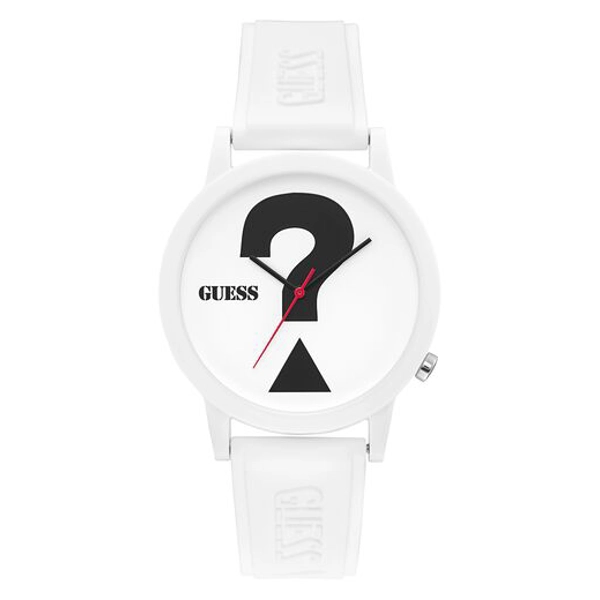Guess V1041M1 Women's White Silicon Strap Watches