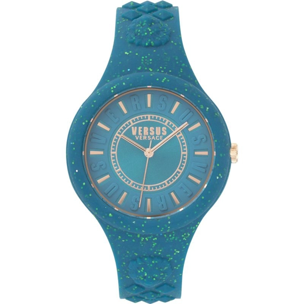 Versus VSPOQ1817 Women's Turquoise Silicone Strap Watches