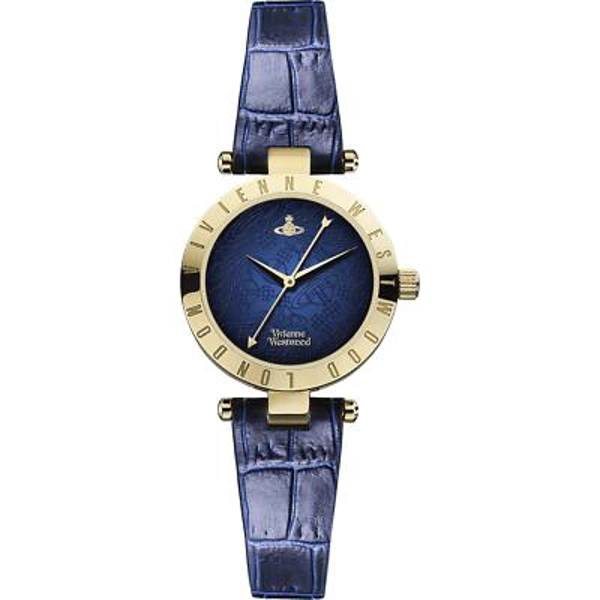 Vivienne Westwood Exclusive Westbourne II Quartz Blue Dial Blue Leather Strap Ladies Watch VV092NVNV