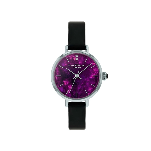Lola Rose LR2169 Purple Dial Leather Strap Watch for Women