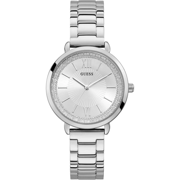 Guess W1231L1 Women’s White Dial Silver Stainless Steel Watches