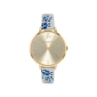 SARA MILLER - Wisteria Printed Leather Strap W..