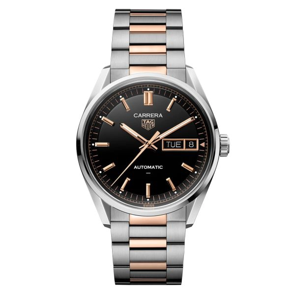 TAG Heuer Carrera Day-Date WDA2111.BD0001 Silver Stainless Steel & Gold Watches For Men