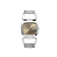 Gucci YA125402 Women's Brown Dial Silver Stain..