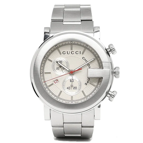 Gucci YA101339 Silver Dial Stainless Steel Strap Watch For Men