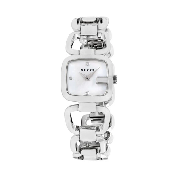 Gucci YA125502 Mother of Pearl Dial Stainless Steel Diamond Ladies Watch