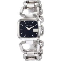 Gucci YA125510 Black Dial Stainless Steel Stra..