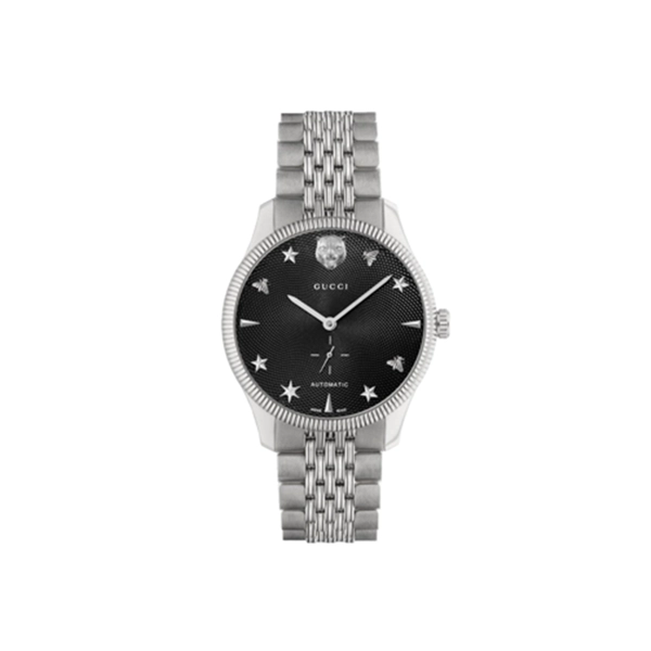 GUCCI YA126353 Black Dial Stainless Steel Watch for Men
