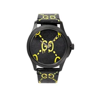 Gucci YA1264019 G-Timeless Black Dial Rubber S..