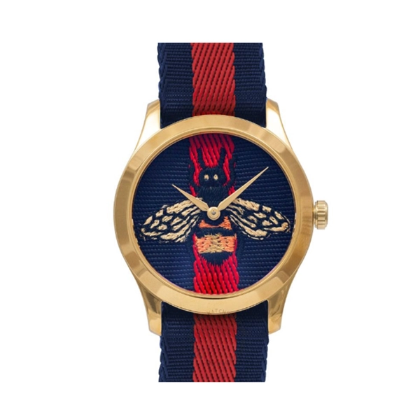 Gucci YA1264061 Women's Nylon Strap Stainless Steel Watches