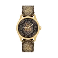 Gucci YA1264068 G-Timeless Bee Canvas Dial Lea..