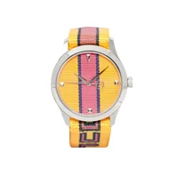 Gucci YA1264069 Unisex Nylon Stainless Steel W..