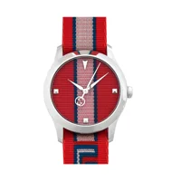 Gucci YA1264070 Unisex Nylon Stainless Steel W..