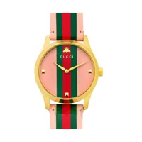 Gucci YA1264118 Unisex G-Timeless Leather Stra..