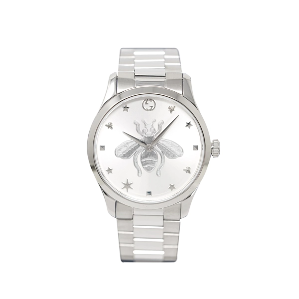 Gucci YA1264126 G-Timeless Silver Dial Stainless Steel Ladies Watch