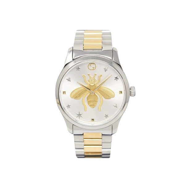 Gucci YA1264131 Womens Silver Sunray Dial Stainless Steel Watches