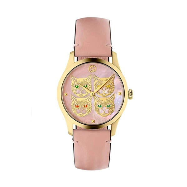 Gucci YA1264132 Quartz Pink Mother of Pearl Dial Ladies Watch