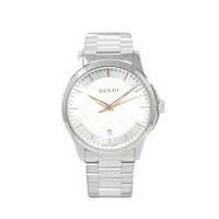 Gucci YA126442 Gold Indices Silver Dial Bracel..