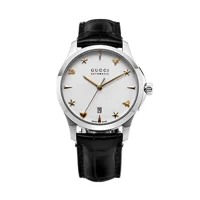 Gucci YA126468 G-Timeless Silver Dial Leather ..