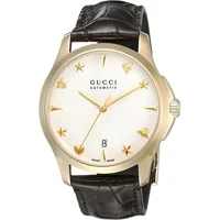 Gucci YA126470 G-Timeless Silver Dial Leather ..