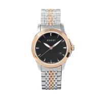 Gucci YA126512 Black Dial Stainless Steel Stra..