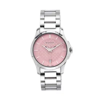 Gucci YA126524 G-Timeless Pink Dial Stainless ..