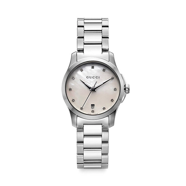 Gucci YA126542 G-Timeless Mother of Pearl Dial Stainless Steel Ladies Watch