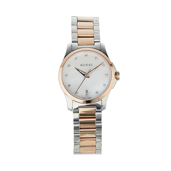 Gucci YA126544 G-Timeless Mother of Pearl Dial Stainless Steel Ladies Watch