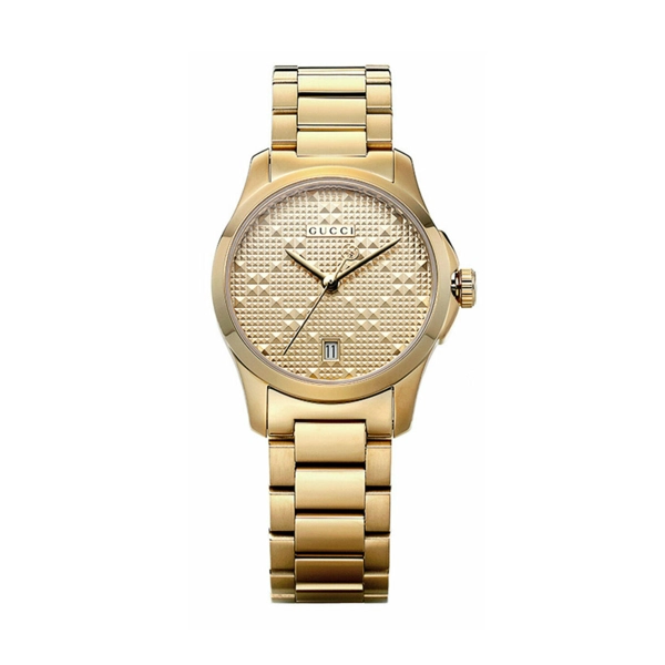 Gucci YA126553 G-Timeless Gold Tone Stainless Steel Ladies Watch